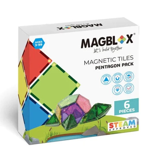 Magblox - Segulkubbar pentagon 6 stk