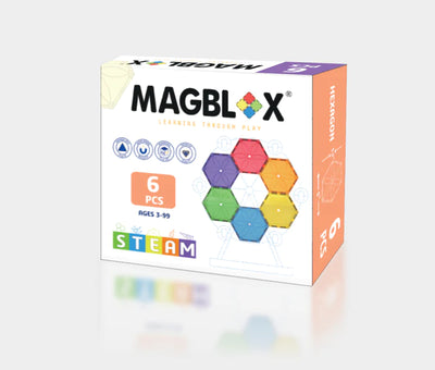 Magblox - Segulkubbar hexagon 6 stk