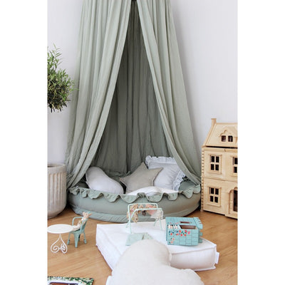 Leikhreiður með pífu 110 cm - DESERT GREEN