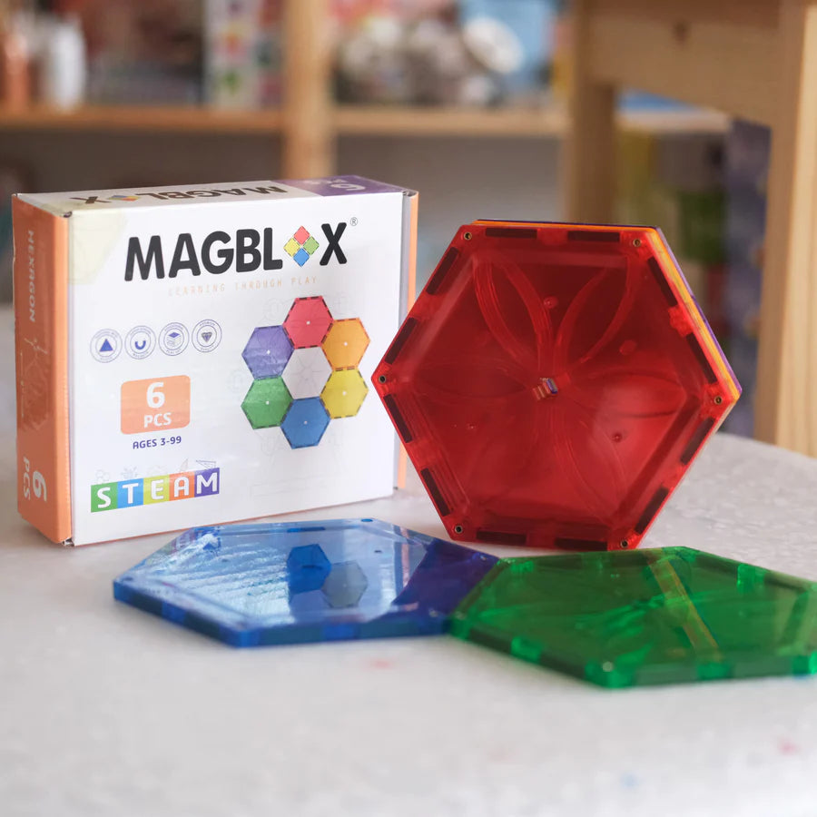 Magblox - Segulkubbar hexagon 6 stk